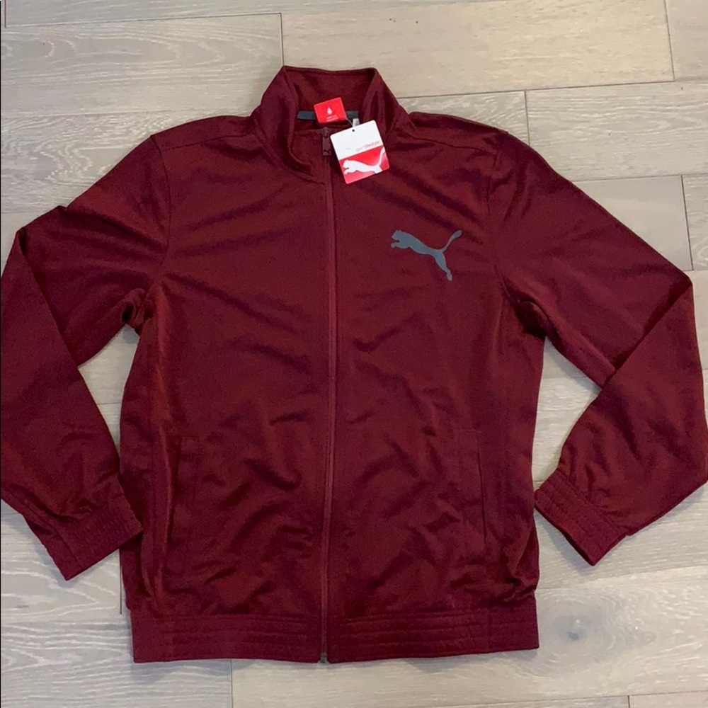 Puma Men’s track jacket burgundy maroon size M